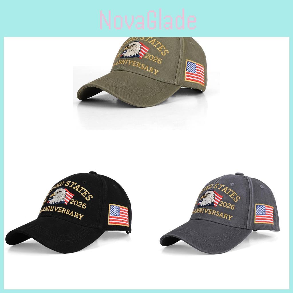 American Commemoration Cap With Breathable Cotton Fabric For Summer And Spring Wear