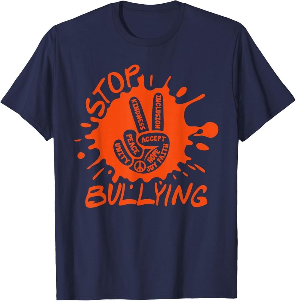 Unity Day Orange Anti Bullying Peace Love Sign Language T-Shirt L
