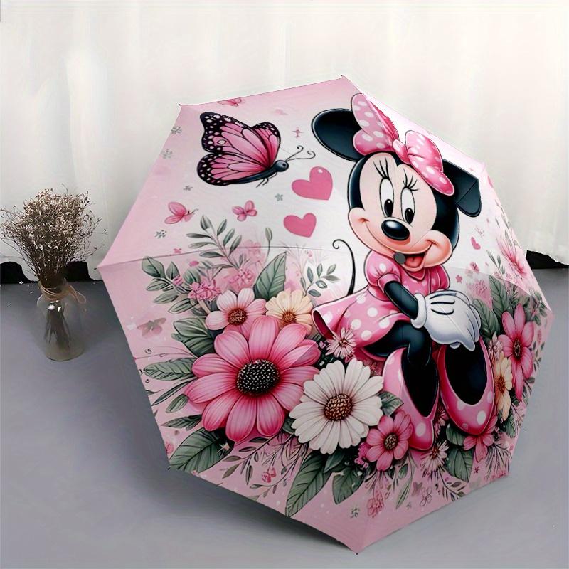 1pc Minnie Automatic Opening and Closing Folding - A Good Choice for Gifts, Fashionable and Convenient Cartoon Umbrella With Cute Cartoon Ch