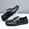 Spring new men's fashion business casual leather shoes men's breathable and comfortable one-pedal Doudou shoes