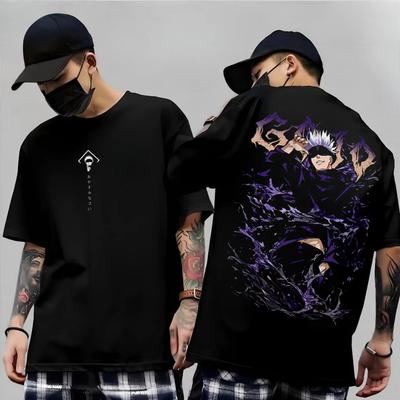Gojo Satoru Jujutsu Kaisen Print Short Sleeves Tshirt Cotton Kid Clothes Funny Round Neck Harajuku Y2K New Arrival Tee Top 2026