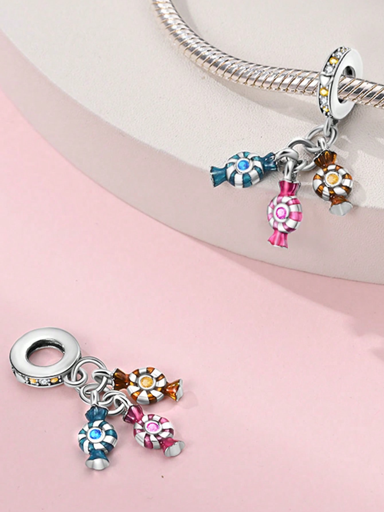 

Charm Bead Components Plata Christmas Candy Bears Bead Component Charm Bead Component Copper Metal Plated Compatible With Charm Bead Components