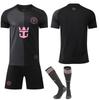 2025-26 Miami Visitante Negro No. 10 Juegos de Uniforme de Fútbol Camiseta 9 Suarez Original
