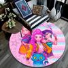 Huntrix Girl,Round Area Rug,Carpet Rug for Living Room Bedroom Sofa Playroom Decor,Non-slip Floor Mat