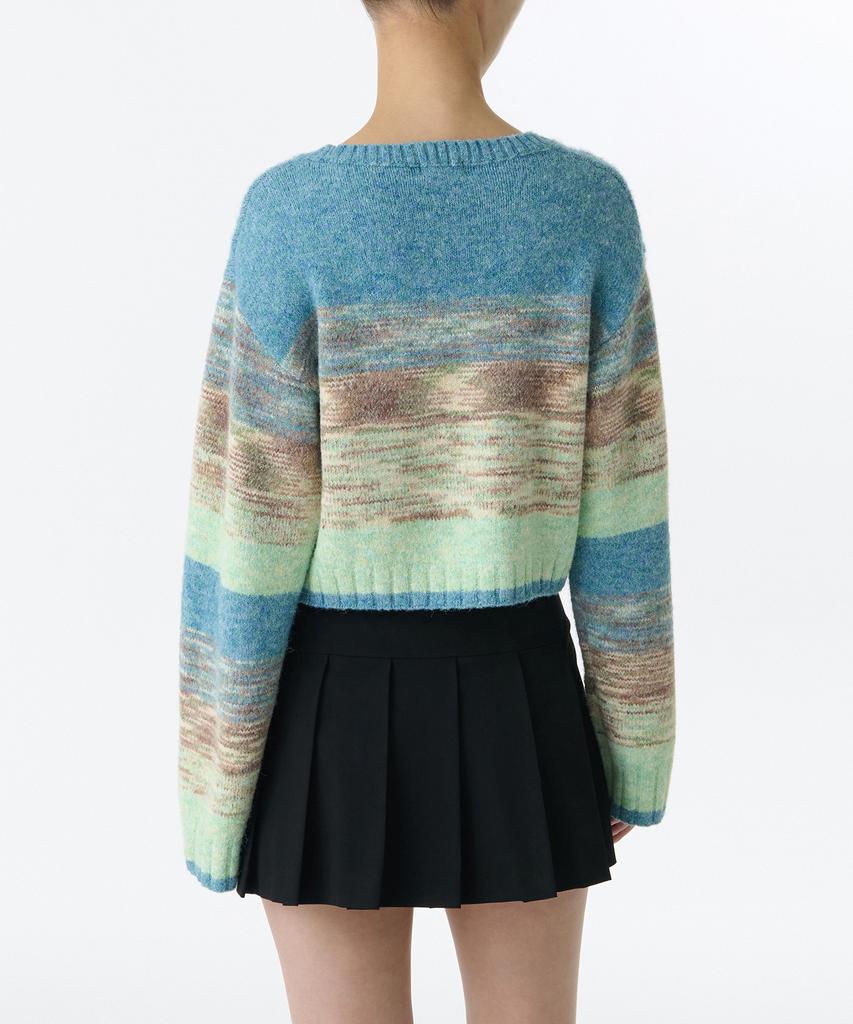 MUSINSA STANDARD WOMAN Women'S Gradient Loose Crop Knit [Blue]