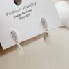 Korean Style Rhinestone Water Drop Stud Earrings - Versatile Fashion Accessories for Women