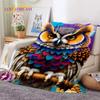 Cute Owl Eagle Birds Cartoon 3D Soft Flannel Blanket for Beds Bedroom Sofa Picnic,Throw Blanket for Cover Outdoors Leisure Gift