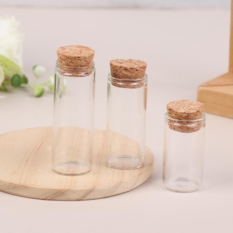 10 Stück Reagenzgläser aus Glas mit Korken, Nachrichtenflaschen, Gläser, Fläschchen, Geschenk, Kunst, Basteln, 5 ml, 8 ml, 10 ml, 12 ml, 15 ml, 20 ml, 25 ml, 30 ml