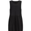 Shop   Women Sleeveless Shirring Frill Balloon Loose Fit Pocket Long Dress White