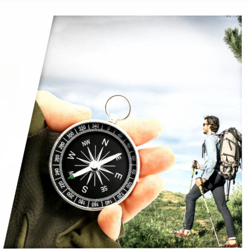 Tragbarer Outdoor Camping Wander Metall Aluminiumlegierung Kompass Wasserdicht Rostfrei Navigationskompass
