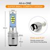 36W Ba20D 6000K  Led Motorcycle Headlight Bulb  Fog Light 12 Smd 1200Lm Hi Lo Lamp For Scooter Accessories Moto Drl