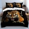 Fierce Tiger Decor Set Soft Comfortable Duvet Cover Bedding Set Included 1*Duvet Cover & 2*Pillowcases, Gift