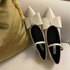 Lamode classic2025 autumn new bow buckle with casual daily pointed toe shoes women