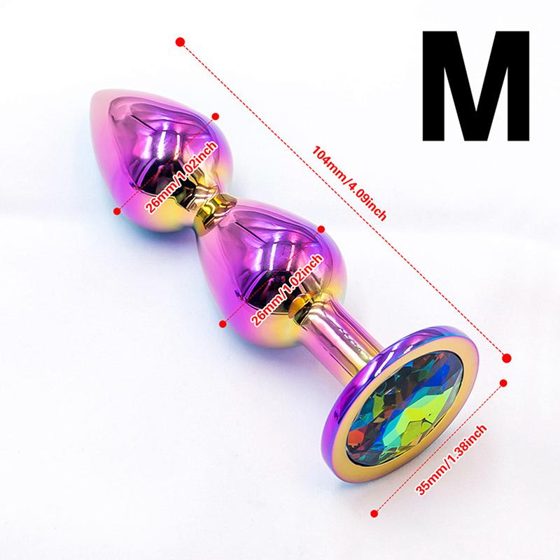 Adult Masturbation Sexual Wellness, G-point Massage, Metal Anal Plug, Gem Base Butt Plug, Anal Massage Dilatancy Toys