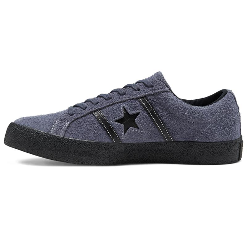 

Converse One Star Academy Pro Low Top Retro Casual Anti-Slip Shock Absorption Low-Top Board Shoes Unisex Black and Purple 36