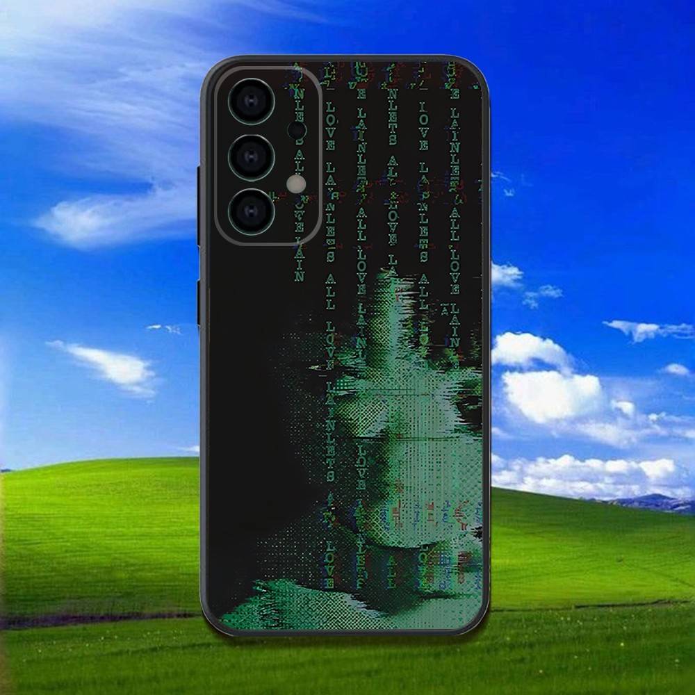 Anime Serial Experiments L-Lain Phone Case For Samsung Galaxy A73,31,32,72,41,53,52,71,22,5G,Note,J7,8,9 Soft Black Cover