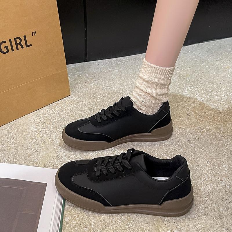 Women‘s Shoes Spring Retro German Training Sports Casual Thick-Soled Gump Board White.