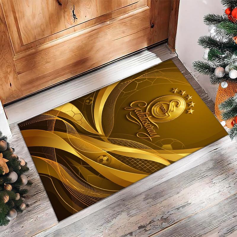 Tappeto Morbido Antiscivolo per Interni con Motivo Calcio Galatasaray FC Tappetino Decorativo Sportivo per Camera da Letto