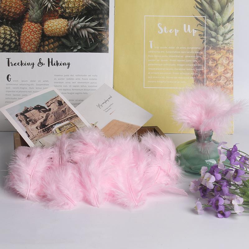 50Pcsdy Color Bamboo Tube Feather Turkey Feather Jewelry Accessories Crafts Pet Toys Decorative Materials