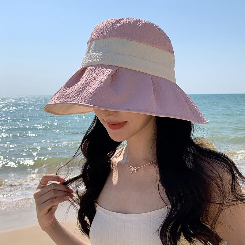 Korean New Hat Summer Seaside Protection Ultraviolet Sun Hat Women's High End Sun Protection Sun Hat