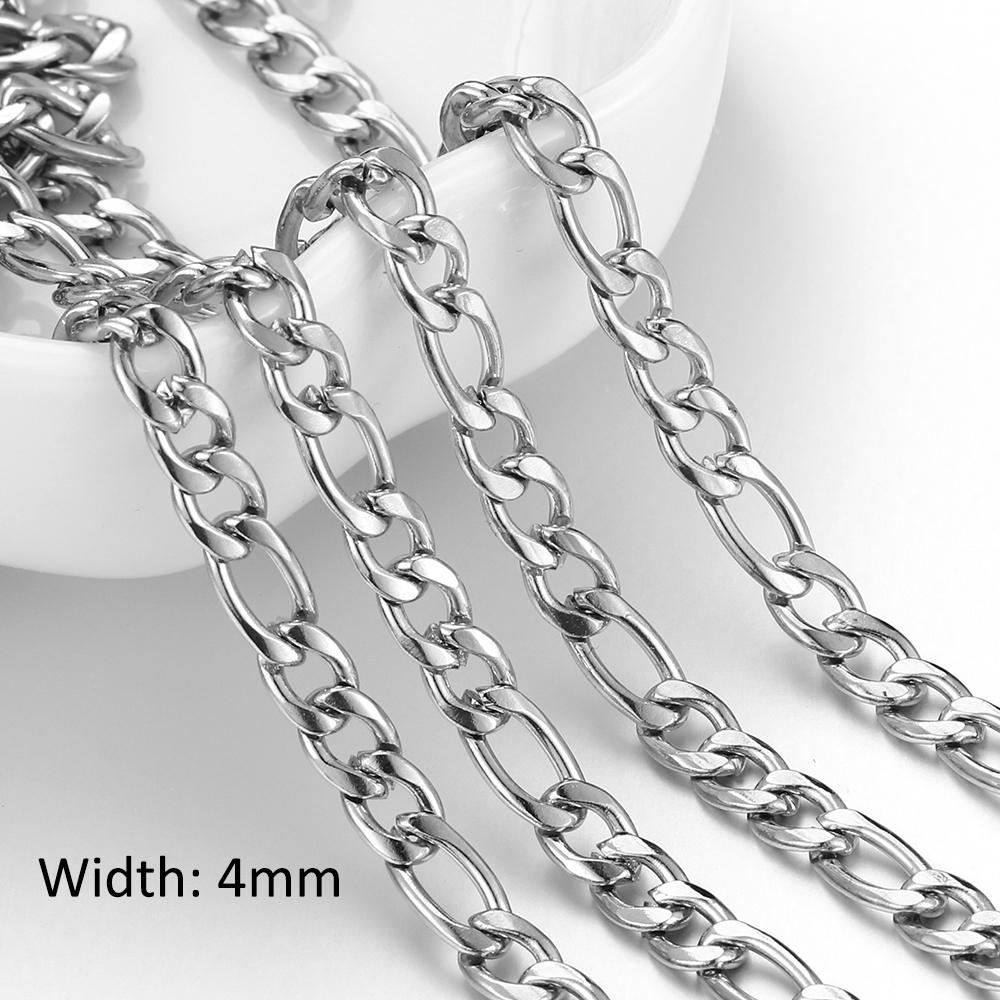 

2Meters 1Meter 4-6mm Thick Stainless Steel Chains Curban Curb Cross Chains for DIY Jewelry Making Handmade Necklace Bracelet 1Meter