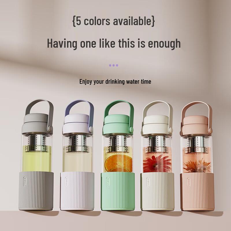 High-Temperature Glass Tea Infuser Mug