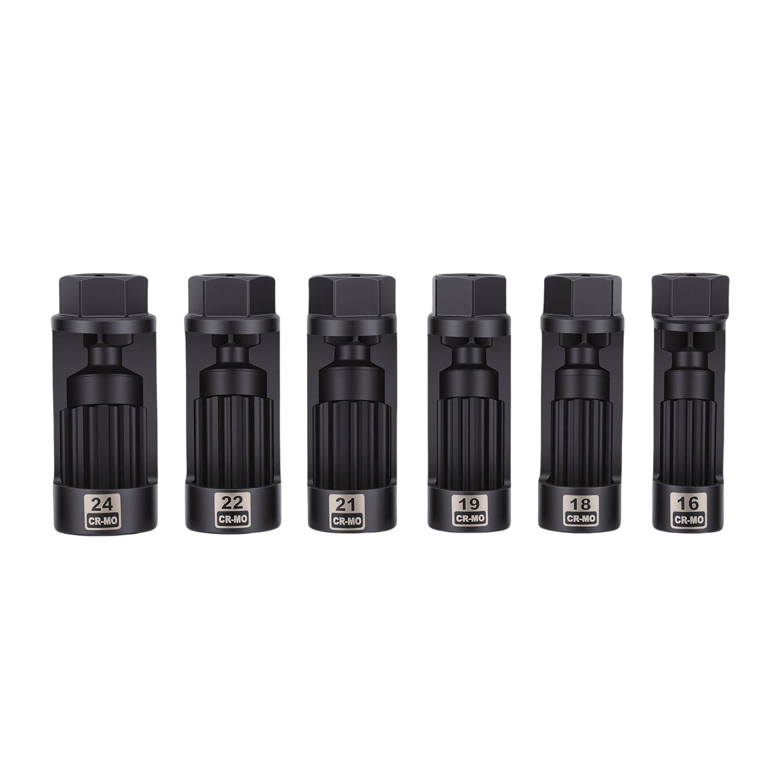 Acogedor Multi-Size Suspension Strut Nut Socket Set - Reliable Strut Removal Tool (6 Pieces) - Fits Various Vehicle Models