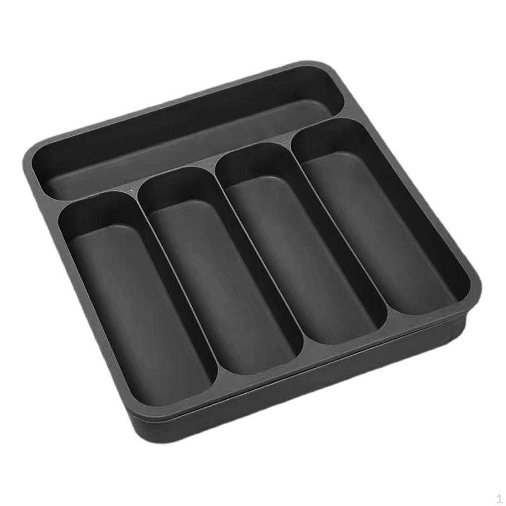 Cutlery And Silverware Tray, 6 Compartments, Drawer Dividers, Expandable Organizer