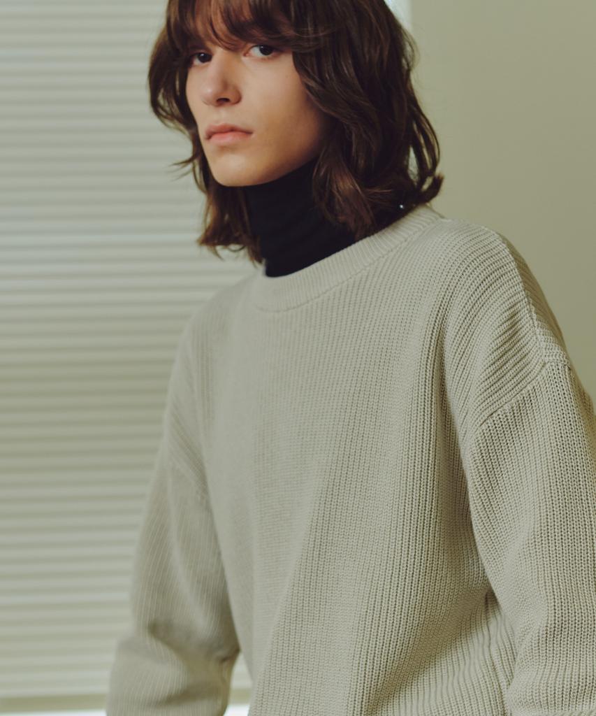 KNITTED Soft Cotton Drop Shoulder Waffle Knit Swiss