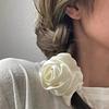 Fasce per Capelli Floreali Francesi Elastici per Capelli Corda per Capelli in Raso Rosa Scrunchies Eleganti per Donna Copricapo Stile Coreano Accessori per Capelli