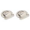 Stainless Steel Marine Folding Pad Eye Cleat Heavy Duty D Ring Tie Down 60x58mm for Boat Yacht