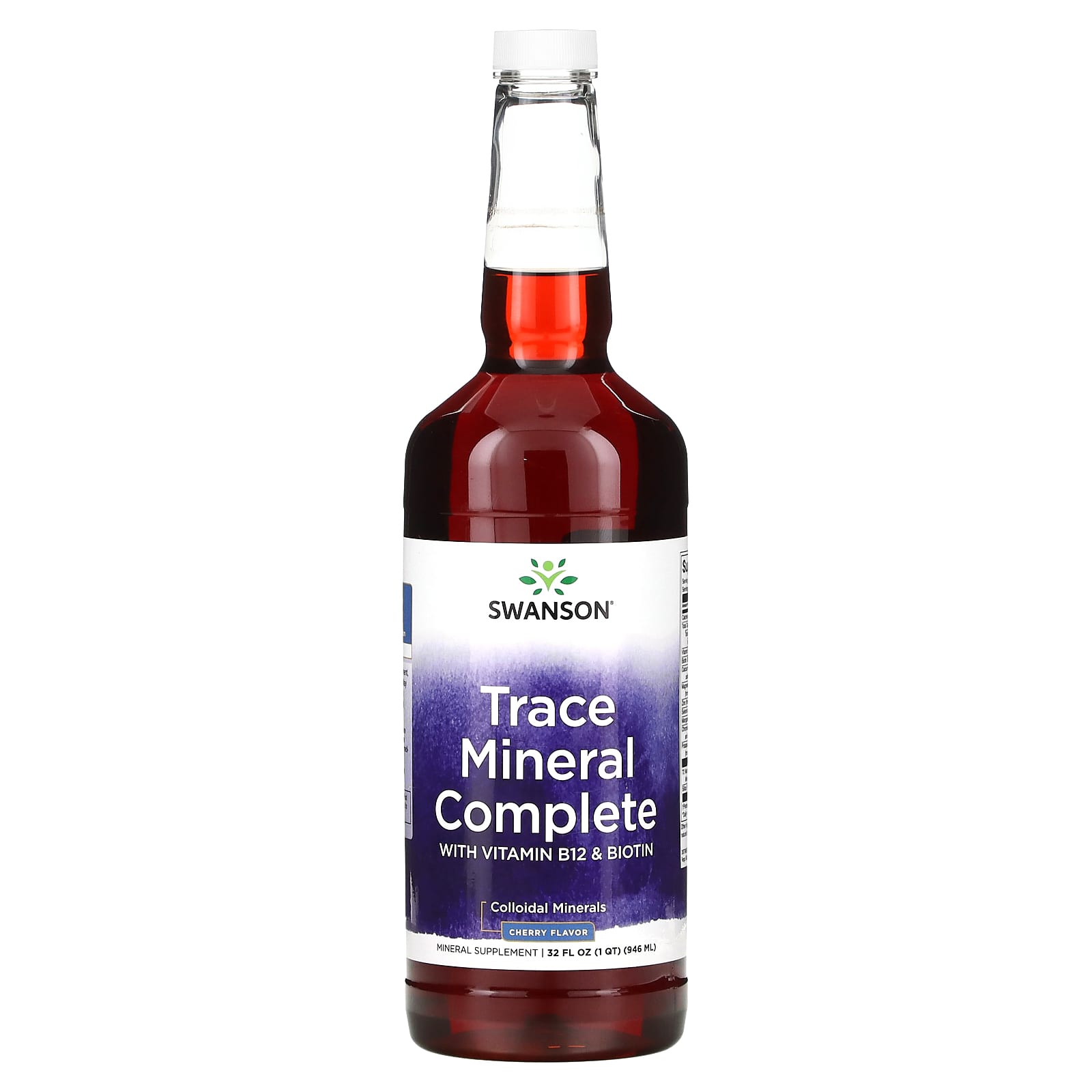 

Trace Minerals Complete, with Vitamin B12 and Biotin, Cherry Flavor, 946 Ml (32 Fl Oz)