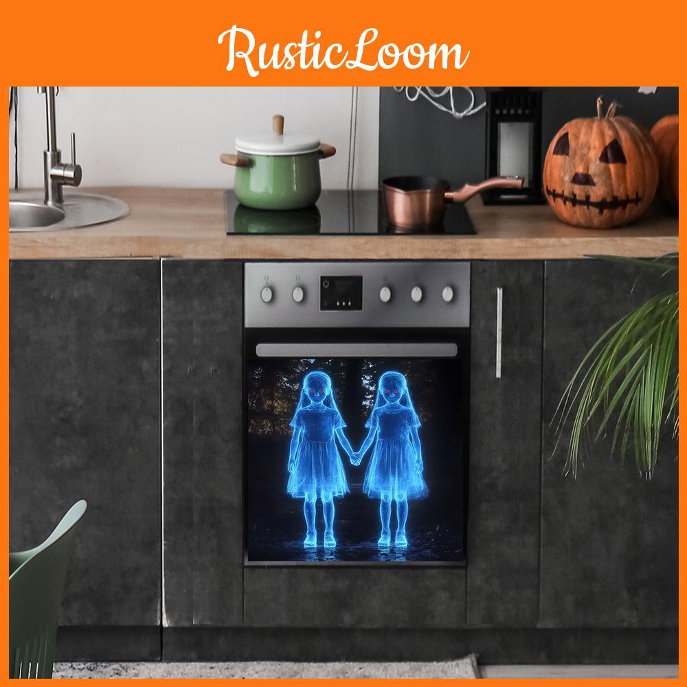 Halloween Hand In Hand Ghost Girl Glass Kitchen Home Decoration Stickers Wall