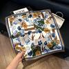 New silk satin 71 * 71 square scarf versatile foreign style simulation silk scarf middle-aged and elderly decorative scarf neck protection silk scarf
