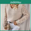 Winter Knitted Womens Autumn And Hollowedout Longsleeved Vneck Pullover Sweater