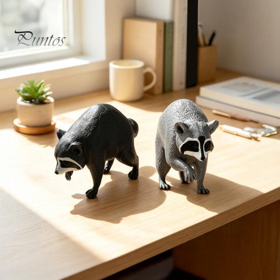 Quirky Table Decorations 3D Printed Racoon Figurine, Cute Raccoon Statue, Funny Desk Buddy, Animal Statue Small Collectible Figure for Home