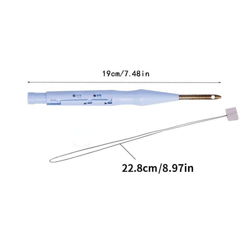 Punch Needle Embroidery Pen Adjustable Rug Yarn Punch Needle Threader Punch for Embroidery Cross Stitching Beginner Tool
