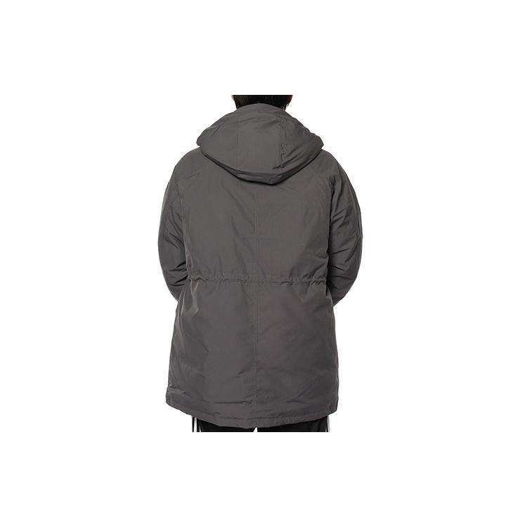 adidas Down Jackets Men's Gray Hooded Moderate Down Jacket DM1940