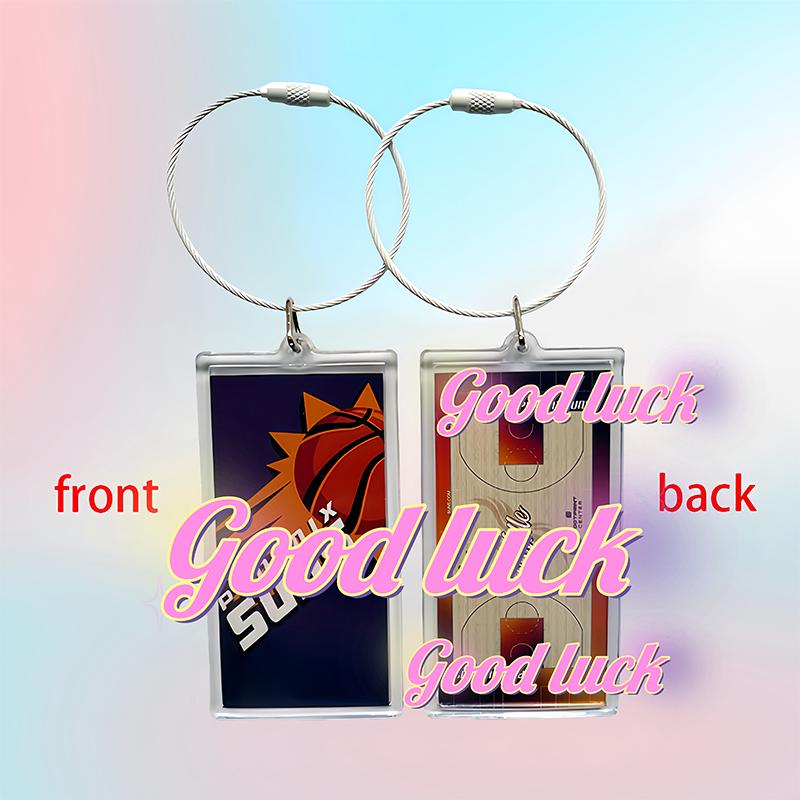 Sports Backpack Handbag Team Keychain Idol Star Basketball Court Keychain