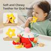 Silikonowy Krab na Sznurku Gryzak dla Niemowląt, Wspomaga Rozpoznawanie Kolorów, Koordynację Ręka-Oko i Zdolności Motoryczne, Prezent Urodzinowy