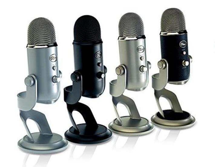 Blue Microphones Yeti USB Microphone, Black, 2070, 4 Directional Modes