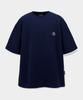 GRANDIOSITY High-Density Premium Double-Sided Oversized Short Sleeve T-Shirt (Navy)