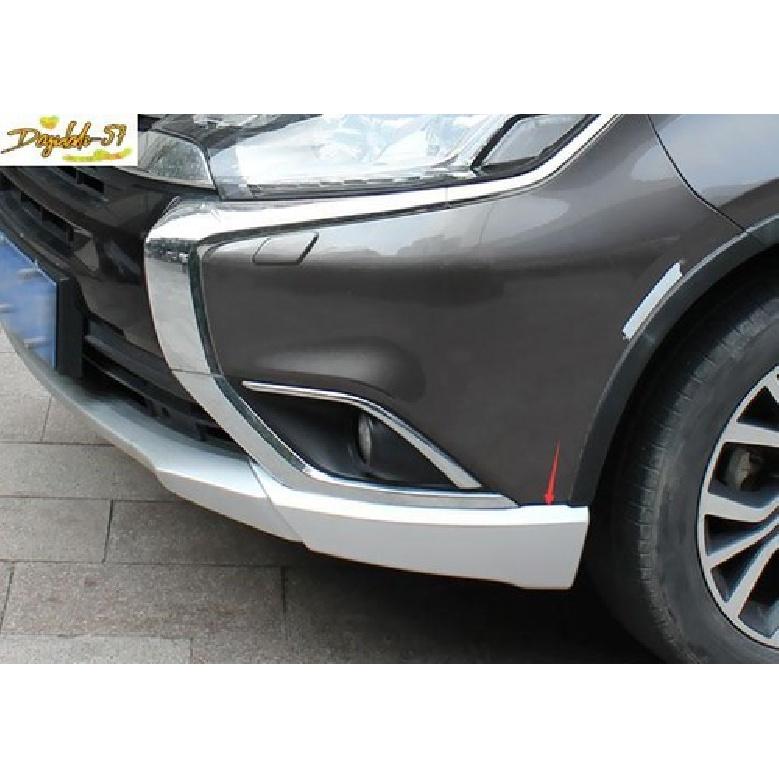 Silver For Mitsubishi Outlander Sport 16-19 Front Bumper Side Spoiler Cover Trim