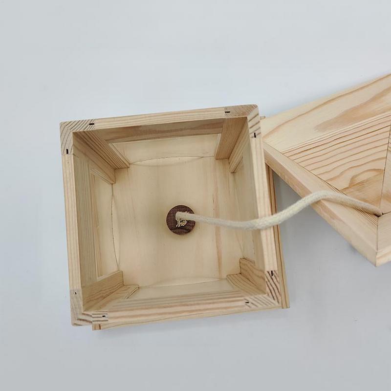 Outdoor Bird Feeder Wooden House Style Bird Feeder Creative Balcony Decoration Weatherproof Garden Ornament For Yard Tree