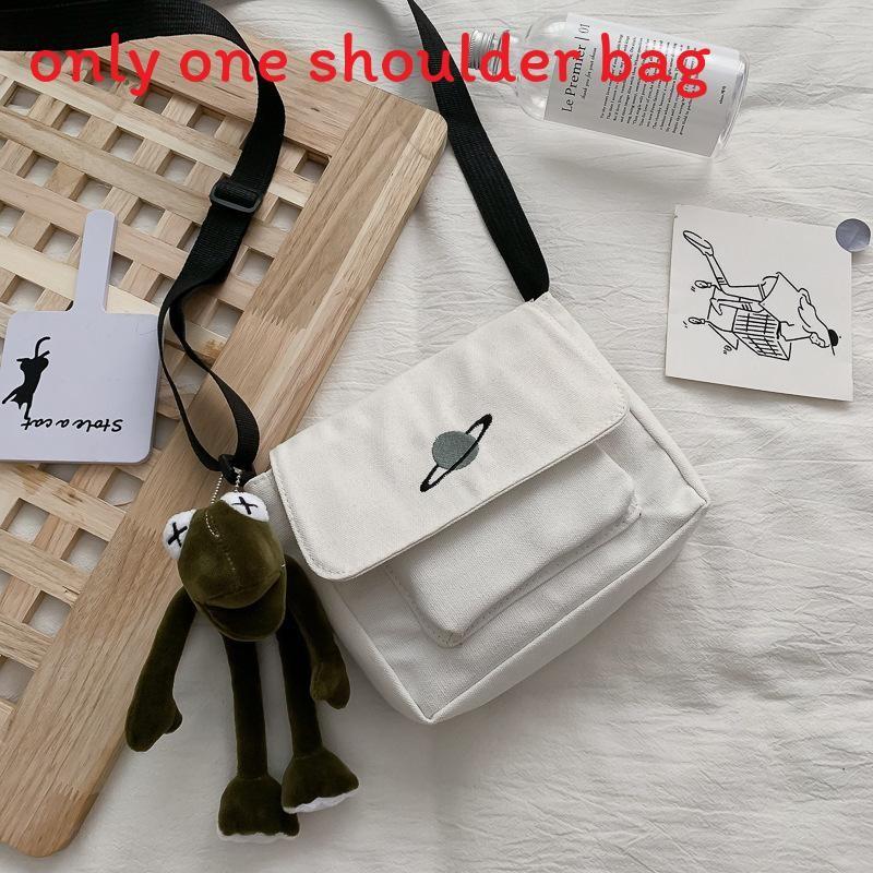 Canvas Shoulder Bag For Women With Stitching Detail And Street Style For Daily Use