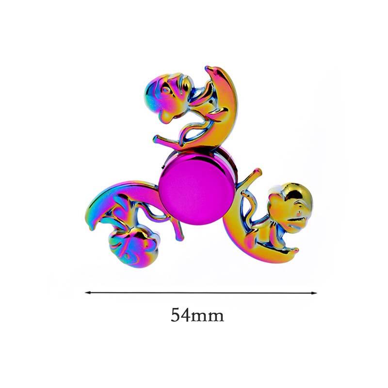 New Colorful Rainbow Alloy Fingertip Gyro Decompression Creativity Finger Spinners Hand Fidget Small Toys