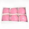 2x Floating Candles Unscented Large Pink 3 Pack
