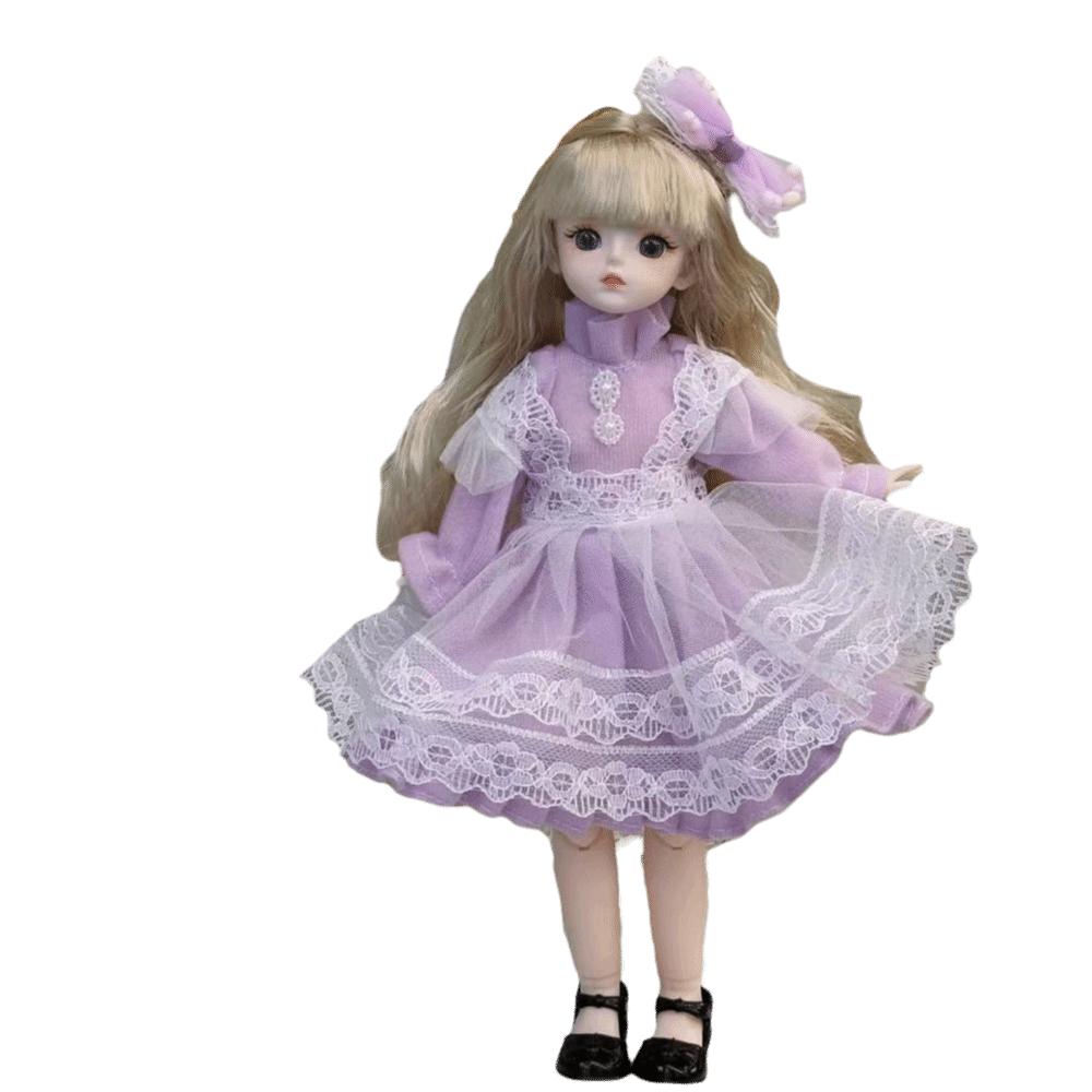 Attractive Eyes Princess Dress Up BJD Dolls Long Hair Princess Makeup Ball Joint Doll  Toddler