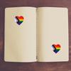 Gay Pride Sticker 500 Stück/Rolle Dekorative Aufkleber für Tasche Tasse Vase Herz-/Quadratform Regenbogenaufkleber Besondere Geschenke