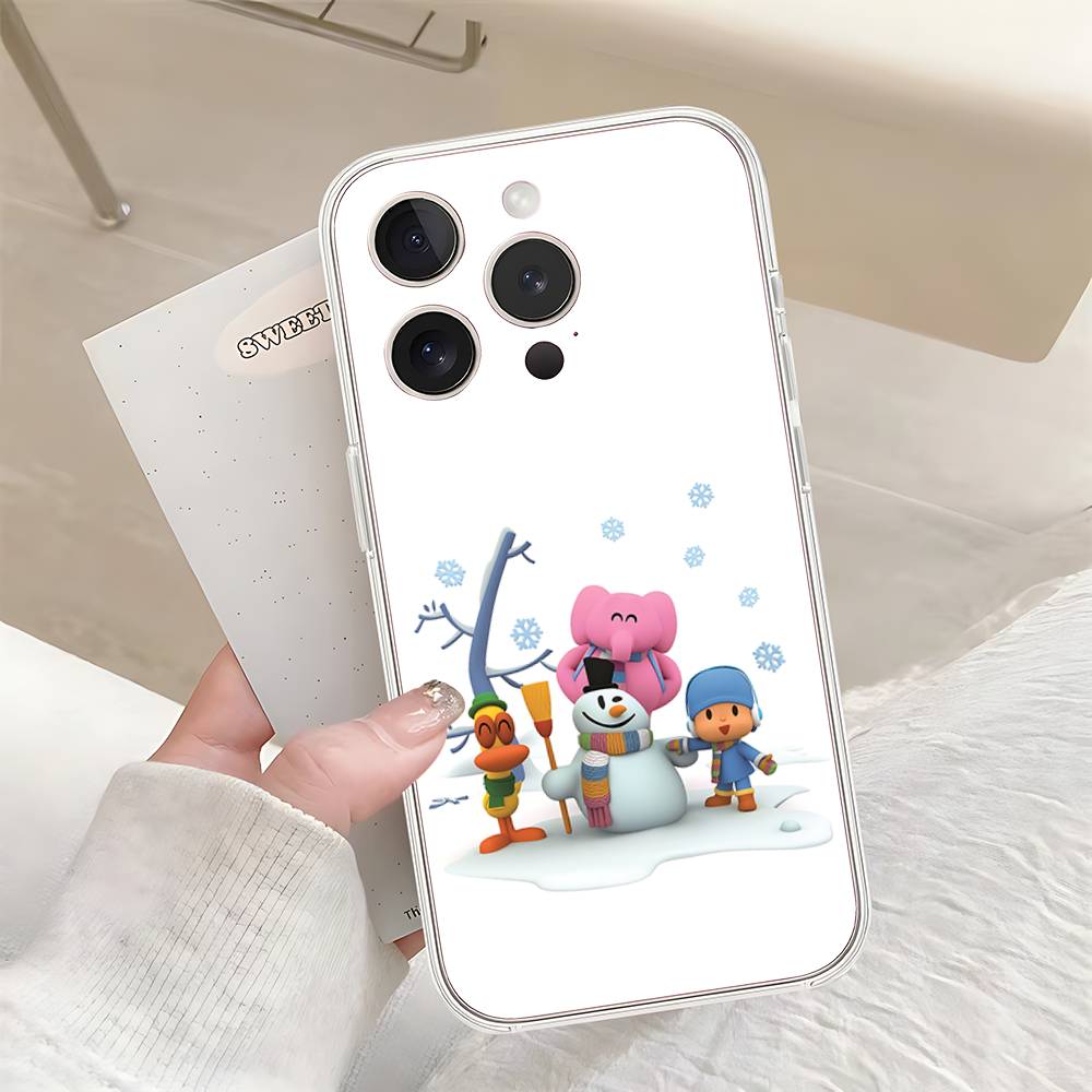 

Cute P-POCOYO Phone Case For Iphone17 16 15 11 13 14 Pro Max 7 8 Plus X Xr Xs Max Se2020 12mini Transparent Cov iphone15pro